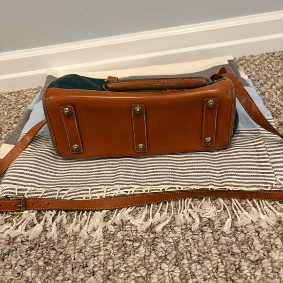 Dooney & Bourke Dark Green Pebbled Leather Bag, Pure Quality, Very Good Cond - Picture 5 of 14